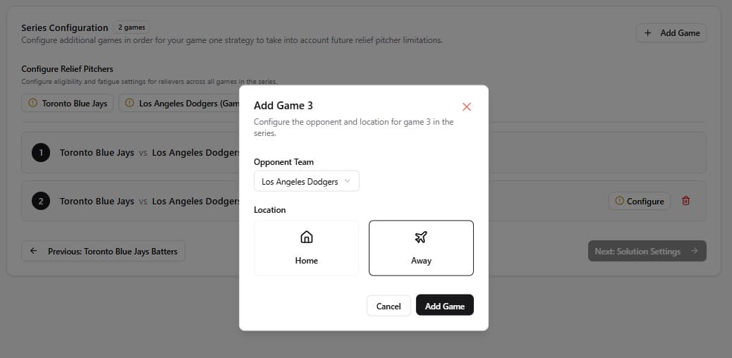 Series Configuration